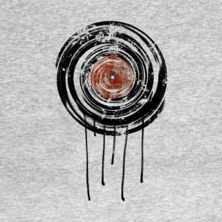 Vinyl Record Watercolor Melting Drips T-Shirt